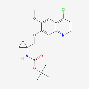 Tert-butyl (1-(((4-chloro-6-methoxyquinolin-7-yl)oxy)methyl)cyclopropyl)carbamate