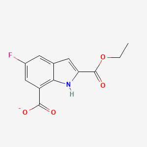 1H-Indole-2,7-dicarboxylic acid, 5-fluoro-, 2-ethyl ester