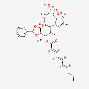 Daphnetoxin, 12-((1-oxo-2,4,6-decatrienyl)oxy)-, (12-beta(2E))-