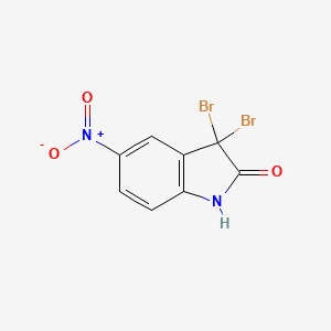 molecular formula C8H4Br2N2O3 B12330376 2H-Indol-2-one, 3,3-dibromo-1,3-dihydro-5-nitro- 