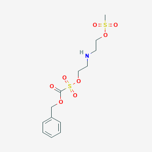 molecular formula C13H19NO8S2 B12330381 3,9-Dioxa-2,10-dithia-6-azaundecanoic acid, phenylmethyl ester, 2,2,10,10-tetraoxide 