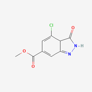 molecular formula C9H7ClN2O3 B12330397 4-Chloro-3-hydroxy-6-indazolecarboxylic acid methyl ester 