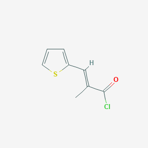 molecular formula C8H7ClOS B12330416 Chloro-2-methyl-3-(2-thienyl) acrolein 