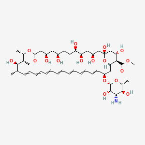 methyl (1R,3S,5R,6R,9R,11R,15S,16R,17R,18S,33R,35S,36R,37S)-33-[(2R,3S,4S,5S,6R)-4-amino-3,5-dihydroxy-6-methyloxan-2-yl]oxy-1,3,5,6,9,11,17,37-octahydroxy-15,16,18-trimethyl-13-oxo-14,39-dioxabicyclo[33.3.1]nonatriaconta-19,21,23,25,27,29,31-heptaene-36-carboxylate