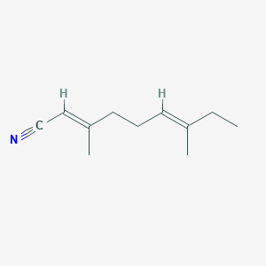 molecular formula C11H17N B12330421 3,7-Dimethyl-2,6-nonadienenitrile CAS No. 1450589-72-6