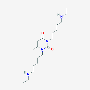 2,4(1H,3H)-Pyrimidinedione, 1,3-bis[5-(ethylamino)pentyl]-6-methyl-