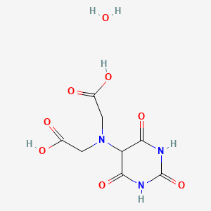 Glycine, N-(carboxymethyl)-N-(hexahydro-2,4,6-trioxo-5-pyrimidinyl)-, monohydrate