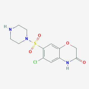 6-Chloro-7-(piperazin-1-ylsulfonyl)-2h-1,4-benzoxazin-3(4h)-one