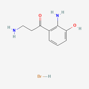 3-amino-1-(2-amino-3-hydroxyphenyl)propan-1-one;hydrobromide