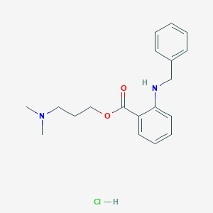 molecular formula C19H25ClN2O2 B12330505 3-Dimethylaminopropyl 2-benzylaminobenzoate hydrochloride CAS No. 2196185-65-4