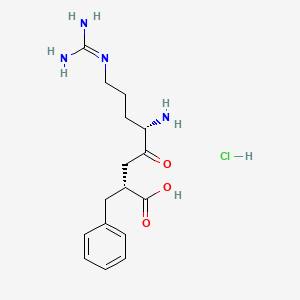 5-Amino-8-guanidino-4-oxo-2-phenylmethyloctanoic acid hydrochloride