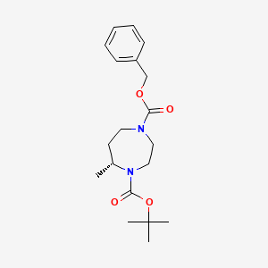 1-Benzyl 4-(tert-butyl) (r)-5-methyl-1,4-diazepane-1,4-dicarboxylate