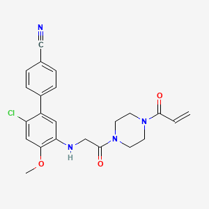 [1,1'-Biphenyl]-4-carbonitrile, 2'-chloro-4'-methoxy-5'-[[2-oxo-2-[4-(1-oxo-2-propen-1-yl)-1-piperazinyl]ethyl]amino]-