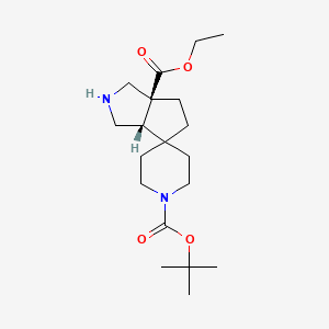 Cis-1-Tert-Butyl 6A-Ethyl Hexahydro-1H-Spiro[Cyclopenta[C]Pyrrole-4,4-Piperidine]-1,6A-Dicarboxylate