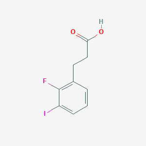 molecular formula C9H8FIO2 B12330570 Benzenepropanoic acid, 2-fluoro-3-iodo- 