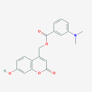 3-(Dimethylamino)benzoic acid (7-hydroxy-2-oxo-1-benzopyran-4-yl)methyl ester