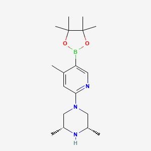 (3R,5S)-3,5-dimethyl-1-[4-methyl-5-(tetramethyl-1,3,2-dioxaborolan-2-yl)pyridin-2-yl]piperazine