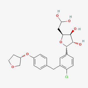 (2S,3S,4S,5S)-2-[4-chloro-3-[[4-[(3S)-oxolan-3-yl]oxyphenyl]methyl]phenyl]-5-(2,2-dihydroxyethyl)oxolane-3,4-diol