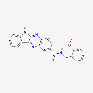 N-[(2-methoxyphenyl)methyl]-6H-indolo[2,3-b]quinoxaline-2-carboxamide