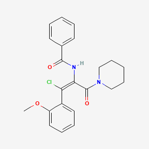 (Z)-N-(1-Chloro-1-(2-methoxyphenyl)-3-oxo-3-(piperidin-1-yl)prop-1-en-2-yl)benzamide