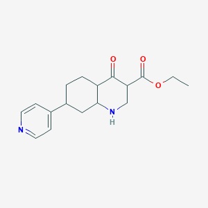 ethyl 4-oxo-7-pyridin-4-yl-2,3,4a,5,6,7,8,8a-octahydro-1H-quinoline-3-carboxylate