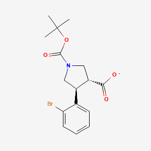 1,3-Pyrrolidinedicarboxylic acid, 4-(2-bromophenyl)-, 1-(1,1-dimethylethyl) ester, (3R,4S)-rel-