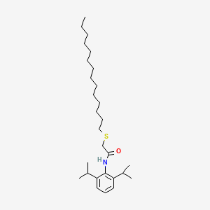 molecular formula C28H49NOS B1233068 N-[2,6-di(propan-2-yl)phenyl]-2-tetradecylsulfanylacetamide 