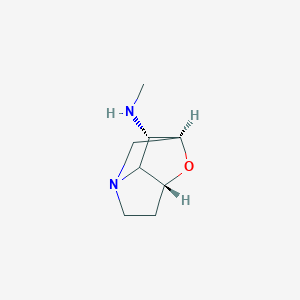 molecular formula C8H14N2O B1233069 (1S,3R,8S)-N-methyl-2-oxa-6-azatricyclo[4.2.1.03,7]nonan-8-amine 