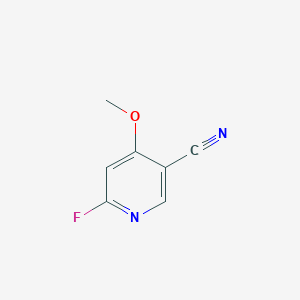 molecular formula C7H5FN2O B12330748 6-Fluoro-4-methoxynicotinonitrile 