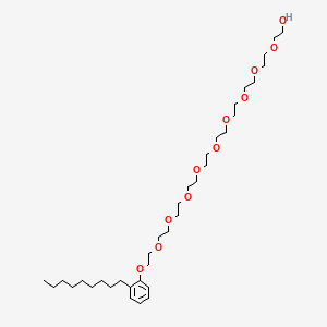 molecular formula C35H64O11 B12330795 3,6,9,12,15,18,21,24,27-Nonaoxanonacosan-1-ol, 29-(isononylphenoxy)- CAS No. 65455-72-3