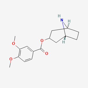 Benzoic acid, 3,4-dimethoxy-, (3-endo)-8-azabicyclo[3.2.1]oct-3-ylester