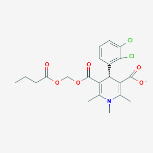 (Butanoyloxy)methyl methyl(4r)-4-(2,3-dichlorophenyl)-2,6-dimethyl-1,4-dihydropyridine-3,5-dicarboxylate