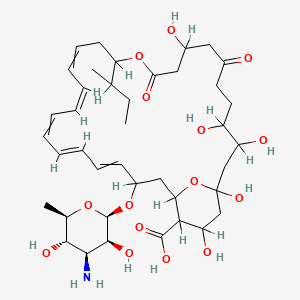 (17Z,21Z)-25-[(2R,3S,4S,5S,6R)-4-amino-3,5-dihydroxy-6-methyloxan-2-yl]oxy-13-butan-2-yl-1,3,4,9,29-pentahydroxy-7,11-dioxo-12,31-dioxabicyclo[25.3.1]hentriaconta-15,17,19,21,23-pentaene-28-carboxylic acid