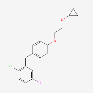 1-Chloro-2-(4-(2-cyclopropoxyethoxy)benzyl)-4-iodobenzene