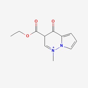 ethyl 1-methyl-4-oxo-3H-pyrrolo[1,2-b]pyridazin-1-ium-3-carboxylate