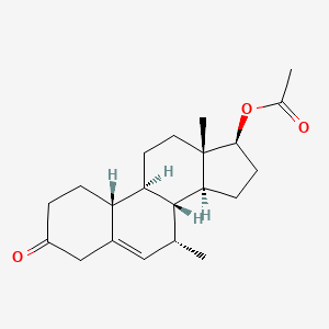 molecular formula C21H30O3 B1233091 17beta-Hydroxy-7alpha-methylestr-5-en-3-one acetate CAS No. 54793-00-9
