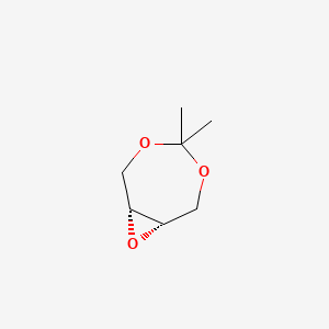 molecular formula C7H12O3 B12330950 3,5,8-Trioxabicyclo[5.1.0]octane, 4,4-dimethyl-, cis- CAS No. 100572-41-6