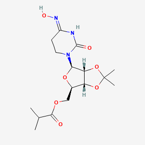 ((3aR,4R,6R,6aR)-6-((E)-4-(hydroxyimino)-2-oxotetrahydropyrimidin-1(2H)-yl)-2,2-dimethyltetrahydrofuro[3,4-d][1,3]dioxol-4-yl)methyl isobutyrate