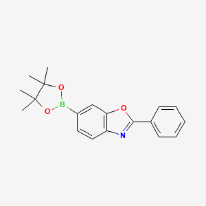 molecular formula C19H20BNO3 B12330967 2-Phenyl-6-(4,4,5,5-tetramethyl-1,3,2-dioxaborolan-2-yl)benzo[d]oxazole 