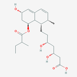 molecular formula C23H36O7 B1233097 (3R,5R)-3,5-dihydroxy-7-[(1S,2S,6S,8S)-6-hydroxy-2-methyl-8-(2-methyl-1-oxobutoxy)-1,2,6,7,8,8a-hexahydronaphthalen-1-yl]heptanoic acid 