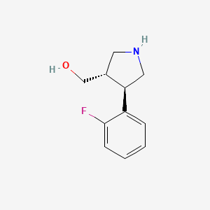 [(3S,4R)-4-(2-fluorophenyl)pyrrolidin-3-yl]methanol hydrochloride