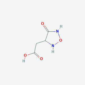 molecular formula C4H6N2O4 B12331013 2-(4-Oxo-4,5-dihydro-1,2,5-oxadiazol-3-yl)acetic acid 