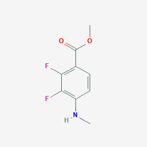 molecular formula C9H9F2NO2 B12331031 Methyl 2,3-difluoro-4-(methylamino)benzoate 