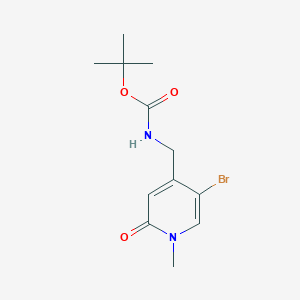 Carbamic acid, N-[(5-bromo-1,2-dihydro-1-methyl-2-oxo-4-pyridinyl)methyl]-, 1,1-dimethylethyl ester