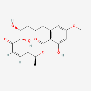 molecular formula C19H24O7 B1233104 2-Hydroxy-4-methoxy-6-[(4R,5S,7Z,10S)-4,5,10-trihydroxy-6-oxo-7-undecenyl]benzoic acid mu-lactone 