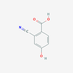 molecular formula C8H5NO3 B12331088 2-Cyano-4-hydroxybenzoic acid 