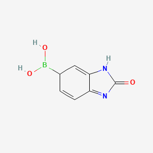 molecular formula C7H7BN2O3 B12331089 (2-Oxo-3,5-dihydrobenzimidazol-5-yl)boronic acid 