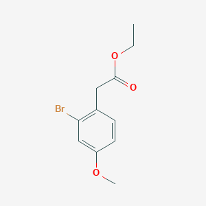 Benzeneacetic acid, a-bromo-4-methoxy-, ethyl ester