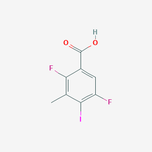 molecular formula C8H5F2IO2 B12331144 2,5-Difluoro-4-iodo-3-methylbenzoic acid 