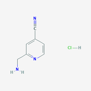 molecular formula C7H8ClN3 B12331158 2-(Aminomethyl)isonicotinonitrile hydrochloride 